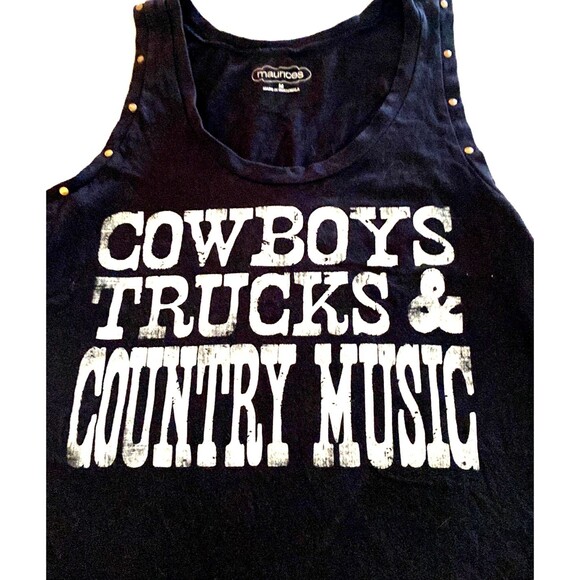 Cowboys Trucks and Country Music Tank Top Women's Medium - Picture 2 of 5